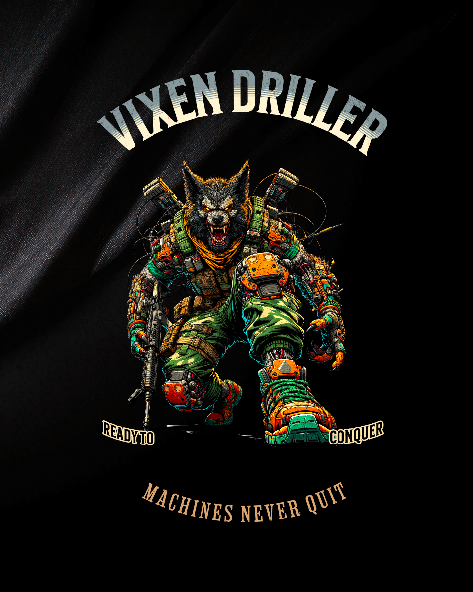 Vixen Driller Machine Tee